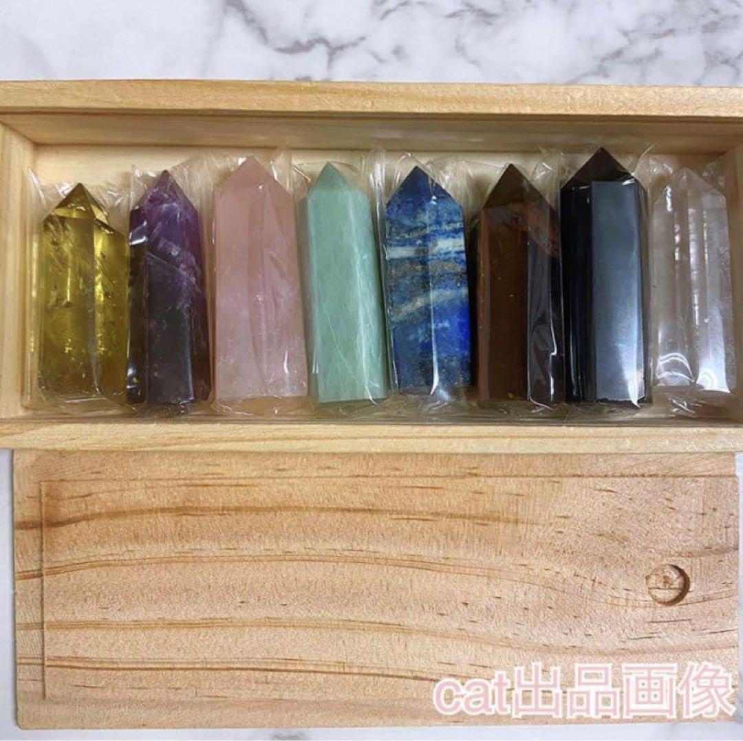 天然石 パワーストーン 六角柱 ポイント タワー 24本セット アメジスト水晶 Amazon.co.jp: 天然石 パワーストーン 六角柱 ポイント タワー 24本