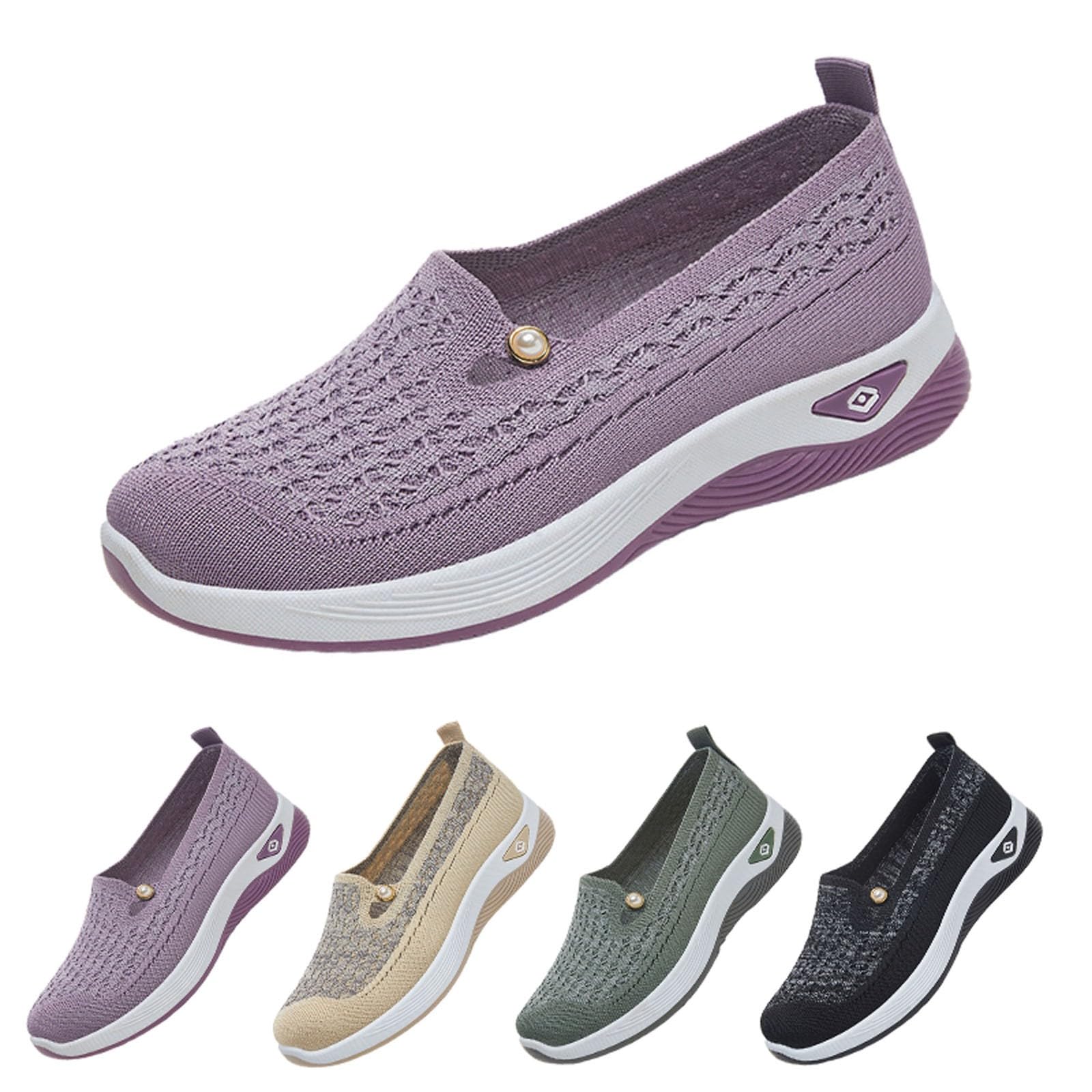 Generisch Zapatos Mujer Ancho K Mocasines - Zapatos para Correr Para Pie Ancho Orthopédico Ligero y Transpirable Entrenadores Cómodos Zapatillas de Deporte Zapatos de Caminar Zapatos de Caminar