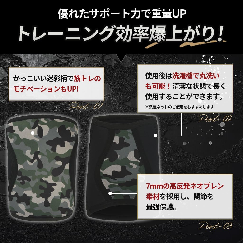 Amazon.co.jp: 【BurnZ】ニースリーブ 左右セット 膝サポーター 筋トレ