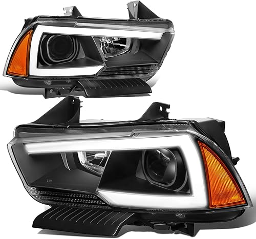 Auto Dynasty Conjunto de faros delanteros de proyector LED 3D DRL compatible con Dodge Charger 2011 2012 2013 2014, lado del conductor y del