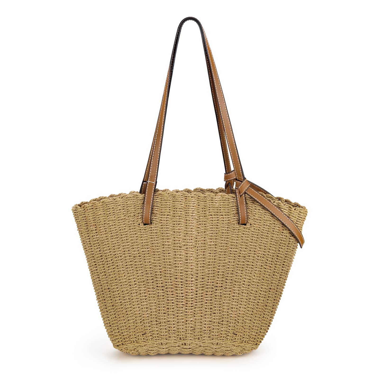 Jeesblsy Bolso de Hombro de Paja Mujeres Redondo Bolsos de Bandolera Verano Grande Totes de Playa Rafia Ratán Tejidas a Mano Para Estilo Bohemio Para Viajes, Fechas y Vacaciones