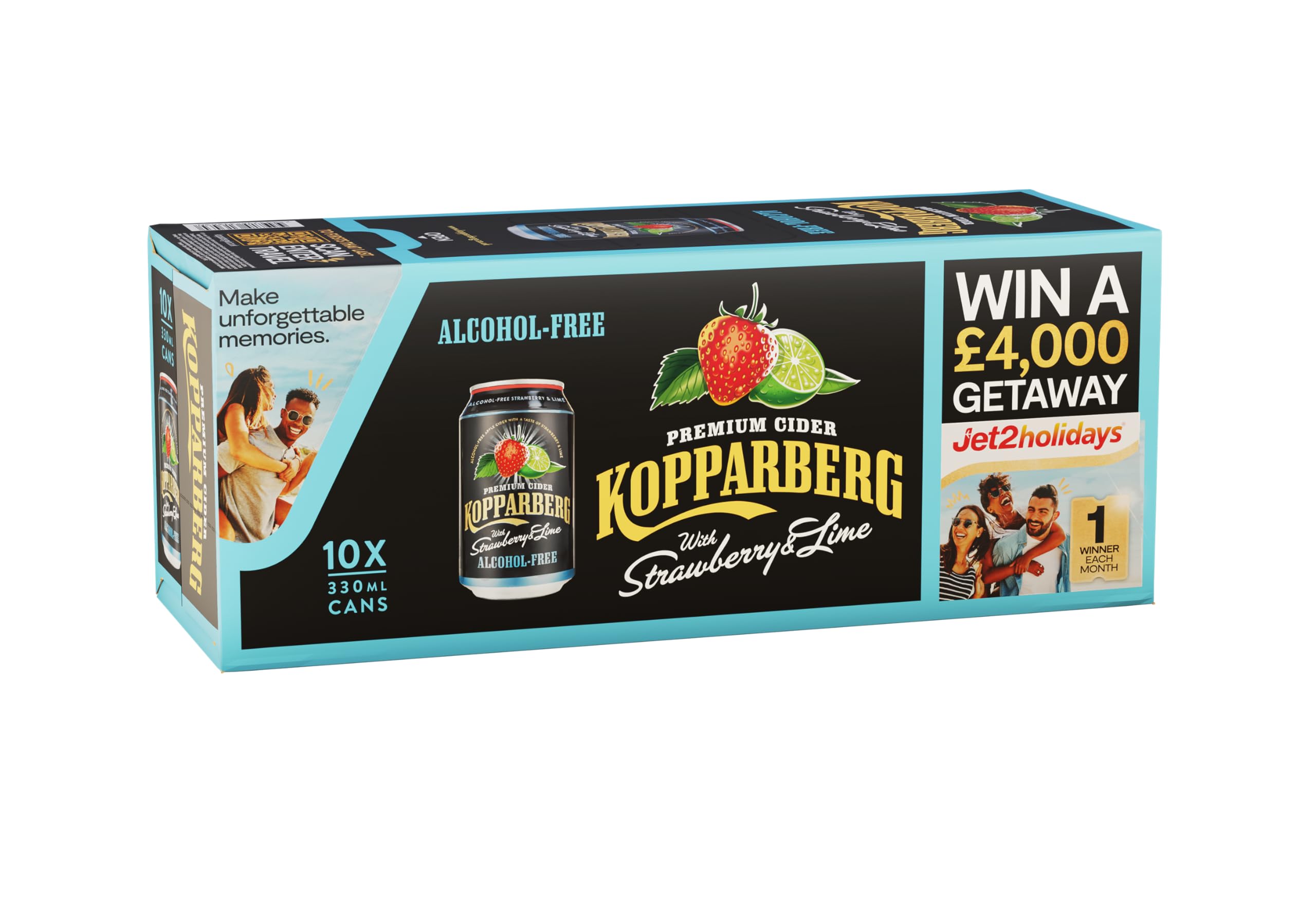 KopparbergPremium Alcohol Free Cider Strawberry and Lime, 10 x 330ml
