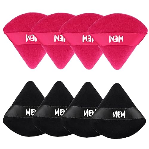MEM 8 piezas de polvo triangular diseño triangular soplador de polvo de maquillaje para rostro exquisito maquillaje contorno de ojos para polvo disponible en Yaxa Colombia
