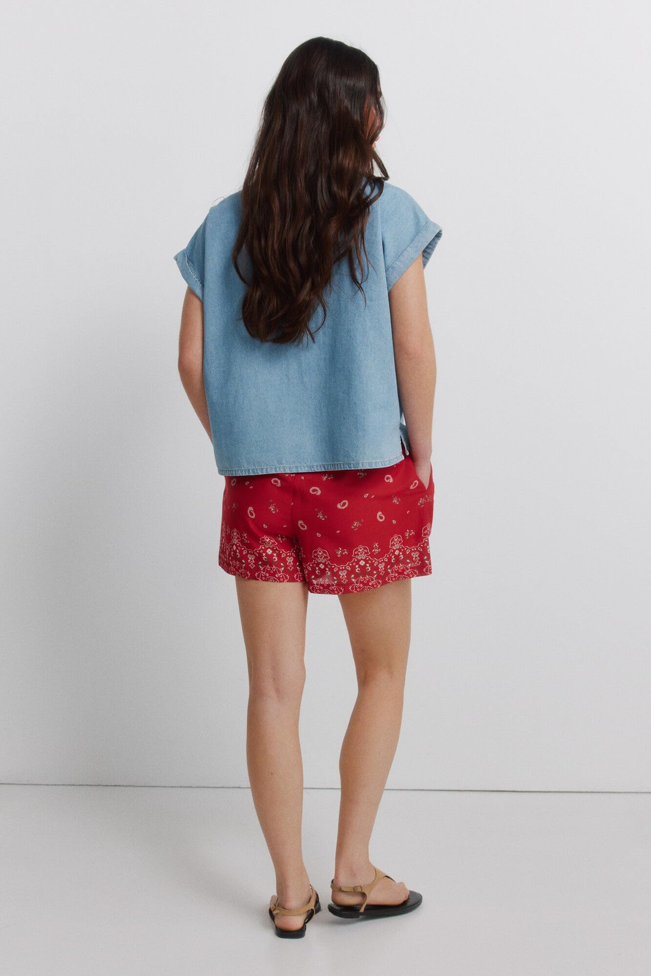 Springfield Cotton Bandana Print Shorts - Bermuda Shorts Mujer