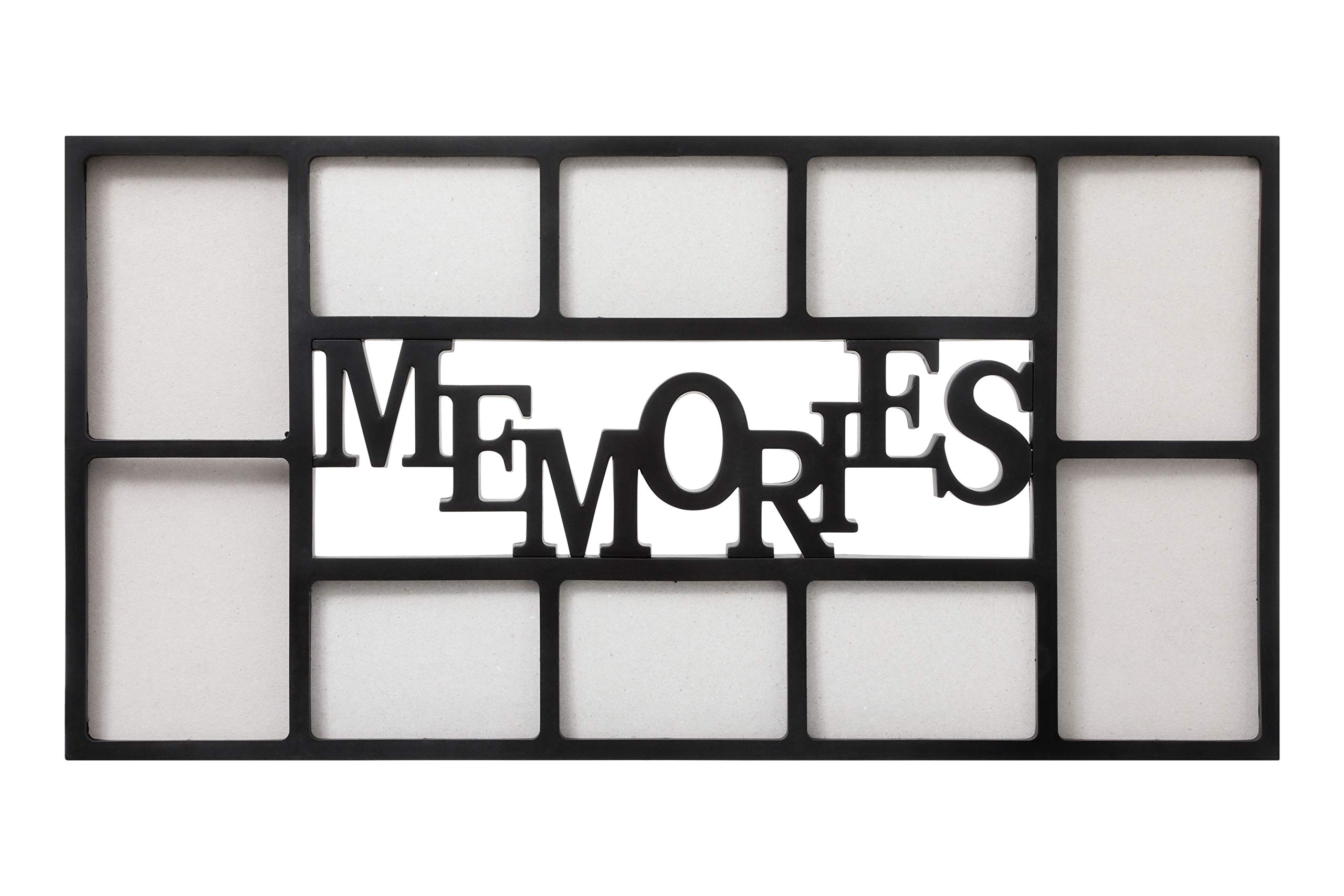 ARPAN - Memories-Bilderrahmen, für 10 Fotos, 71 x 36 x 3 cm, Schwarz