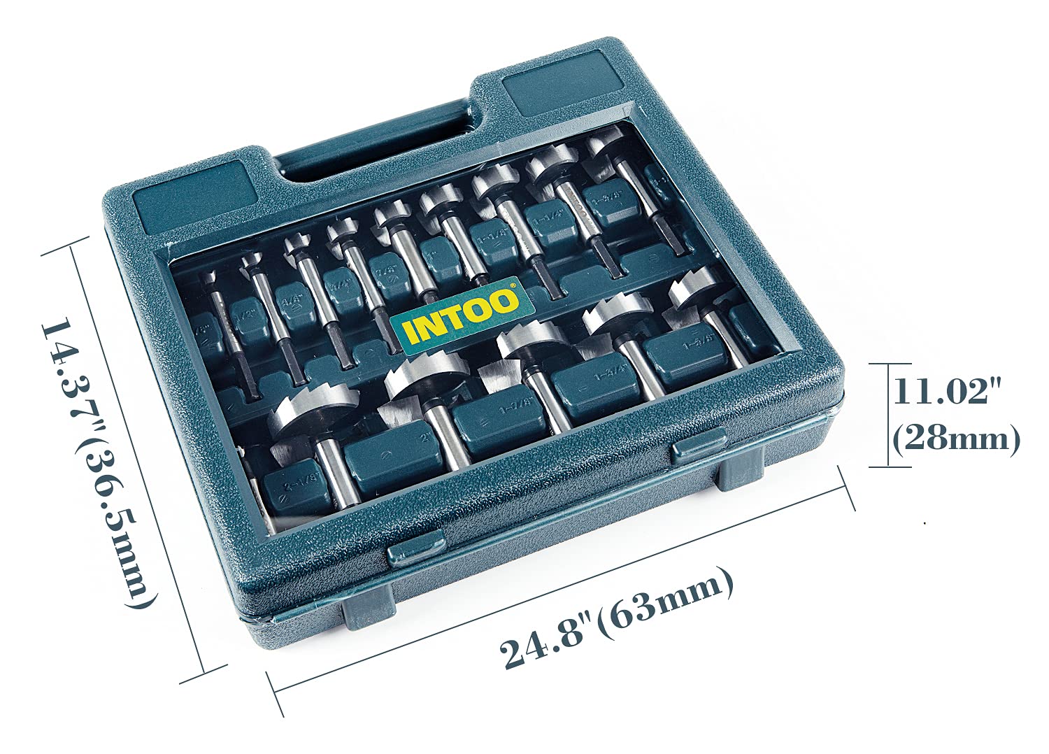 INTOO Hex Shank Forstner Bit Set - 16 Pieces -5 INTOO Hex Shank Forstner Bit Set - 16 Pieces -5