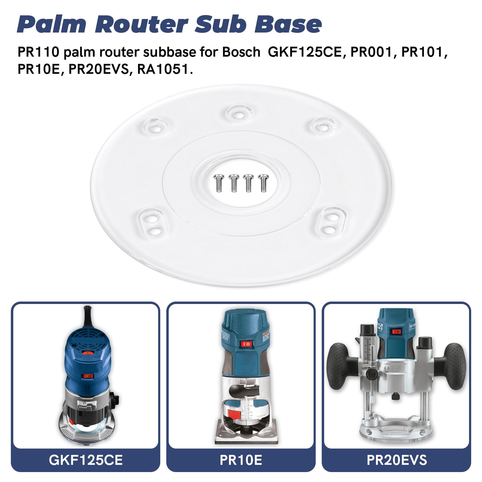 Bosch Pr110 Subbase Palm Router Subbase PR110, Palm Router Accessories ...