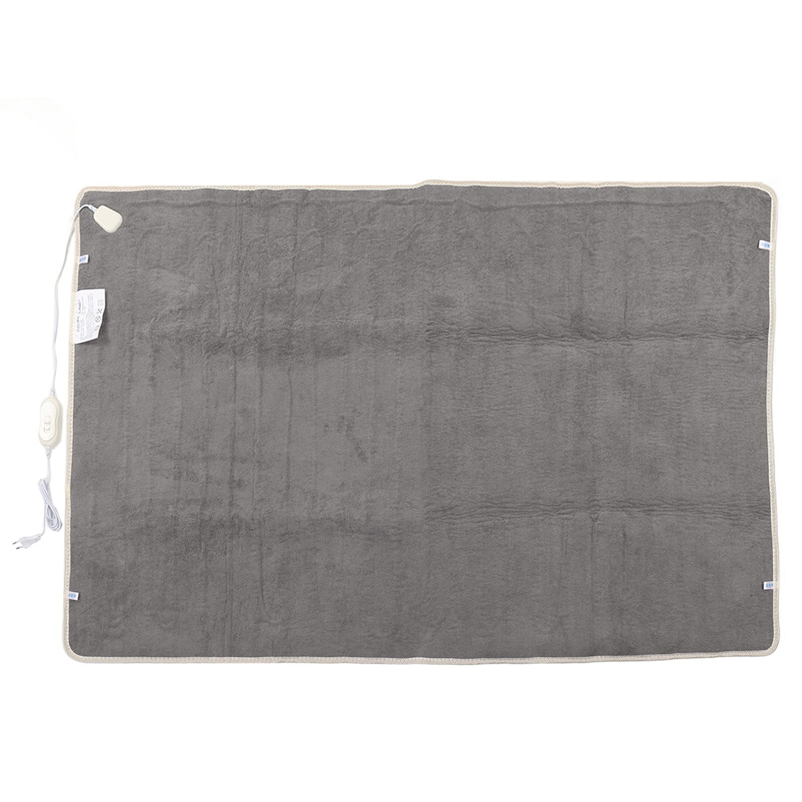 Coperta Riscaldata Plug and Play 1 Pulsante di Controllo 60S Coperta Riscaldante Elettrica con Cavo di Alimentazione Lungo per Home Office (180X120CM 100W)