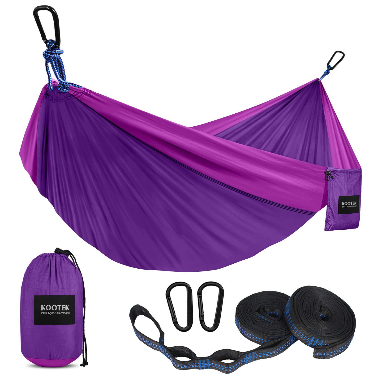 Buy Kootek Camping Hammock Double & Single Portable Hammocks with 2