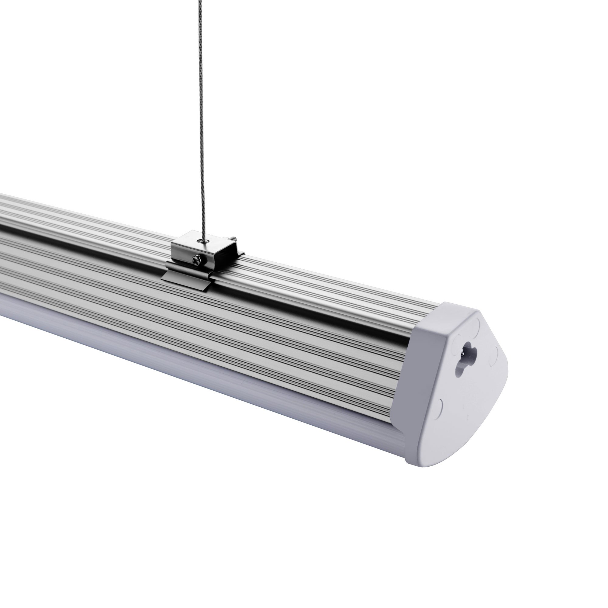 max K O M F O R T LED Linear Hallenleuchte IP42 Feuchtraum Tube Röhre Leuchte 40W Industrielampe Pendelleuchte Lichtleiste 120 cm