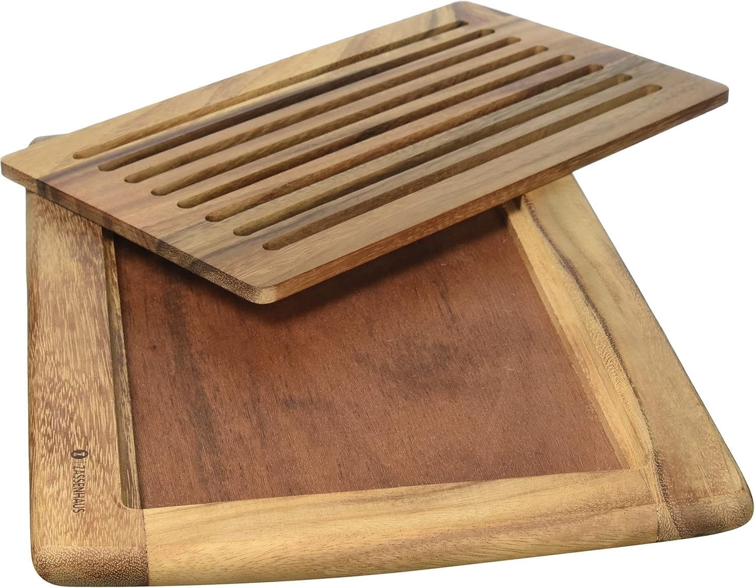 Zassenhaus 55405 - Tagliere per pane, in legno di acacia, 42 x 28 x 2 cm