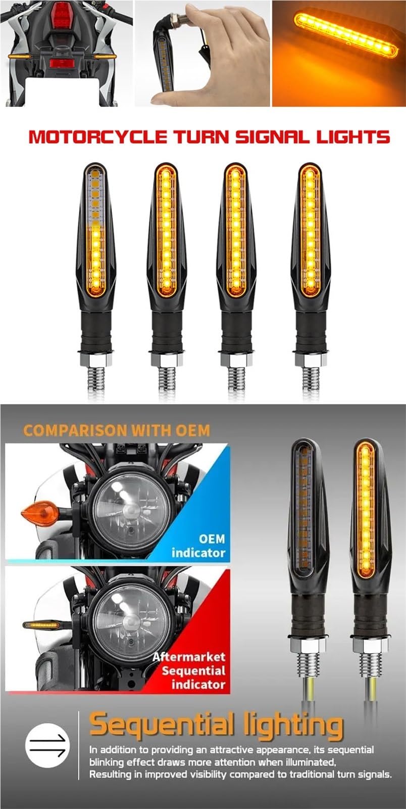 Moto Indicatori Di Direzione Luce Ambra Lampeggiatore Acqua Che Scorre Costruito Relè 10 MILLIMETRI Per Triumph Tiger 800 900 Speed ​​Triple Per Daytona 675