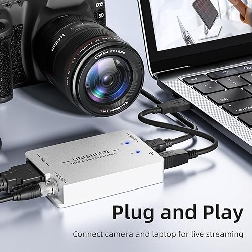 Miniatura 4 de Tarjeta de video HDMI de captura USB 3.0, transmisión en vivo y grabación, HDMI a USB Dongle Full HD 1080P Transmisión en vivo Video Game Grabber