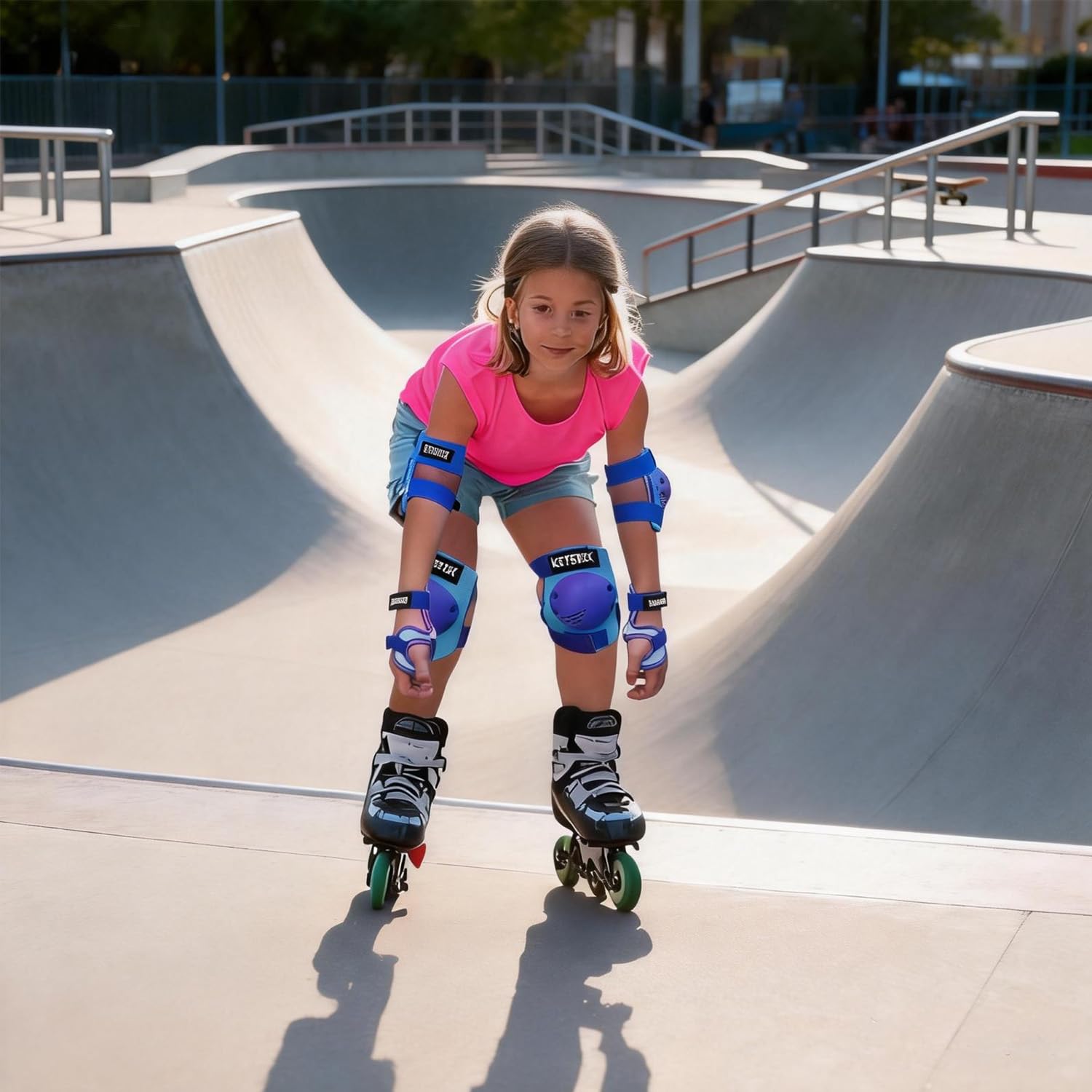 Équipement de protection pour enfants – Genouillères, coudières et poignets pour enfants de 3 à 15 ans, idéal pour le skateboard et le skateboard, les patins à roulettes, le cyclisme, le BMX