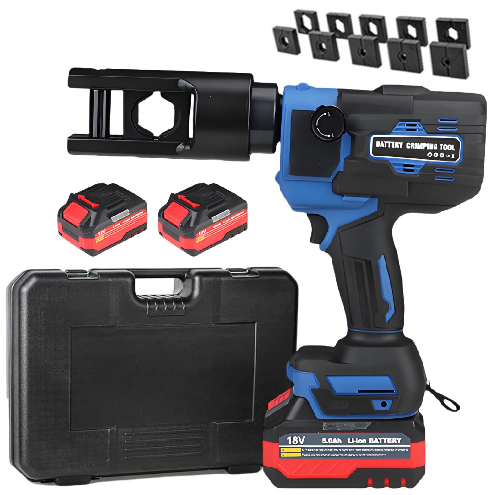SENJINGHUA Electric Hydraulic Cable Lug Crimper Pliers, Rechargeable Crimping Tool, Electrical Terminal Cable Wire Fiber Crimper Kit, Industrial Portable Electric Hydraulic Cable Lug Crimper,CD240