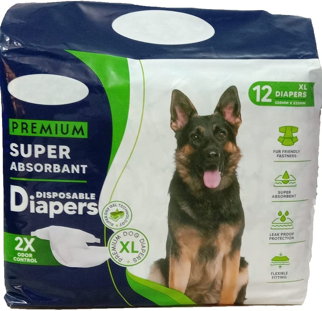 Woofy Disposable Female Puppy Dog Diaper| Size - Medum| Waist Size 30-50 cms| 12 PCs (B09MD96CR4) Amazon Price History, Amazon Price Tracker