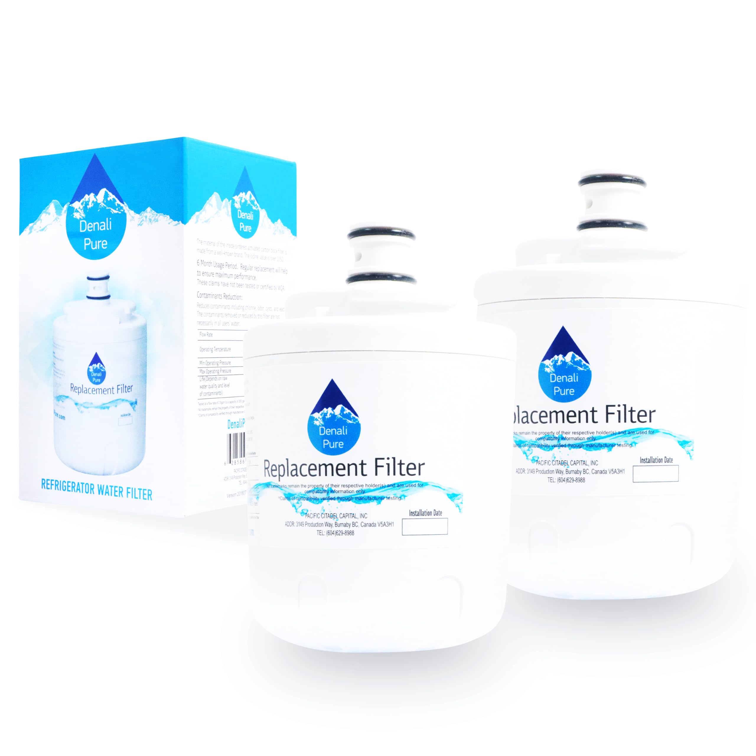 2x AquaHouse AH-BEK Réfrigérateur Filtre à eau pour Beko 487