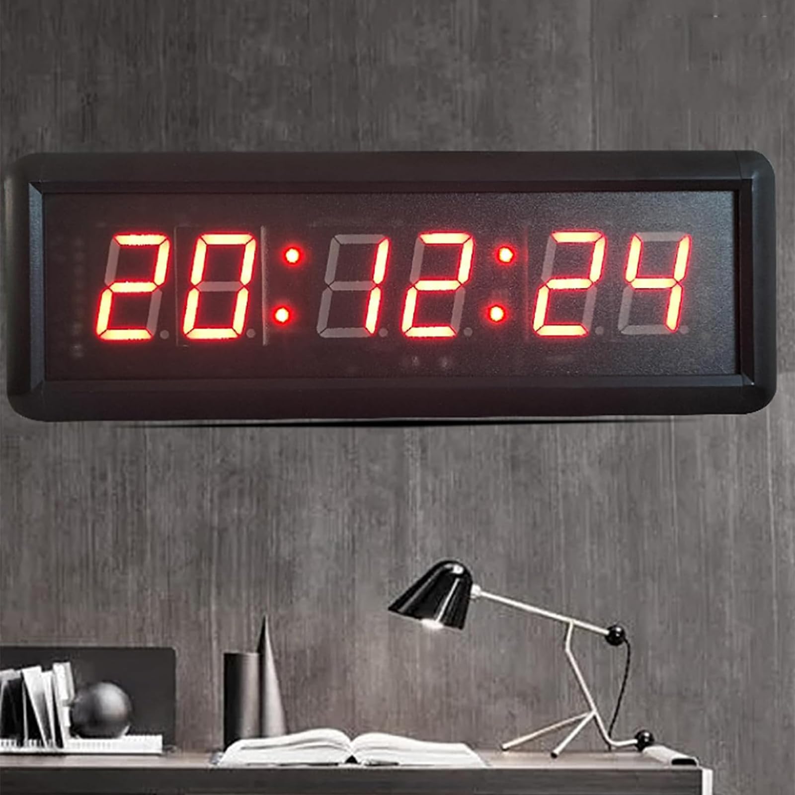 Reloj digital LED, temporizador de gimnasio con control remoto, temporizador, cuenta atrás, cronómetro, alarma, pantalla clara para deportes y competiciones