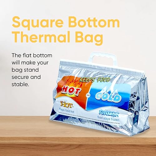 Miniatura 5 de Superio Bolsas aisladas para bebidas frías y calientes para entrega de alimentos, bolsas de compras de comestibles, almacenamiento de alimentos para