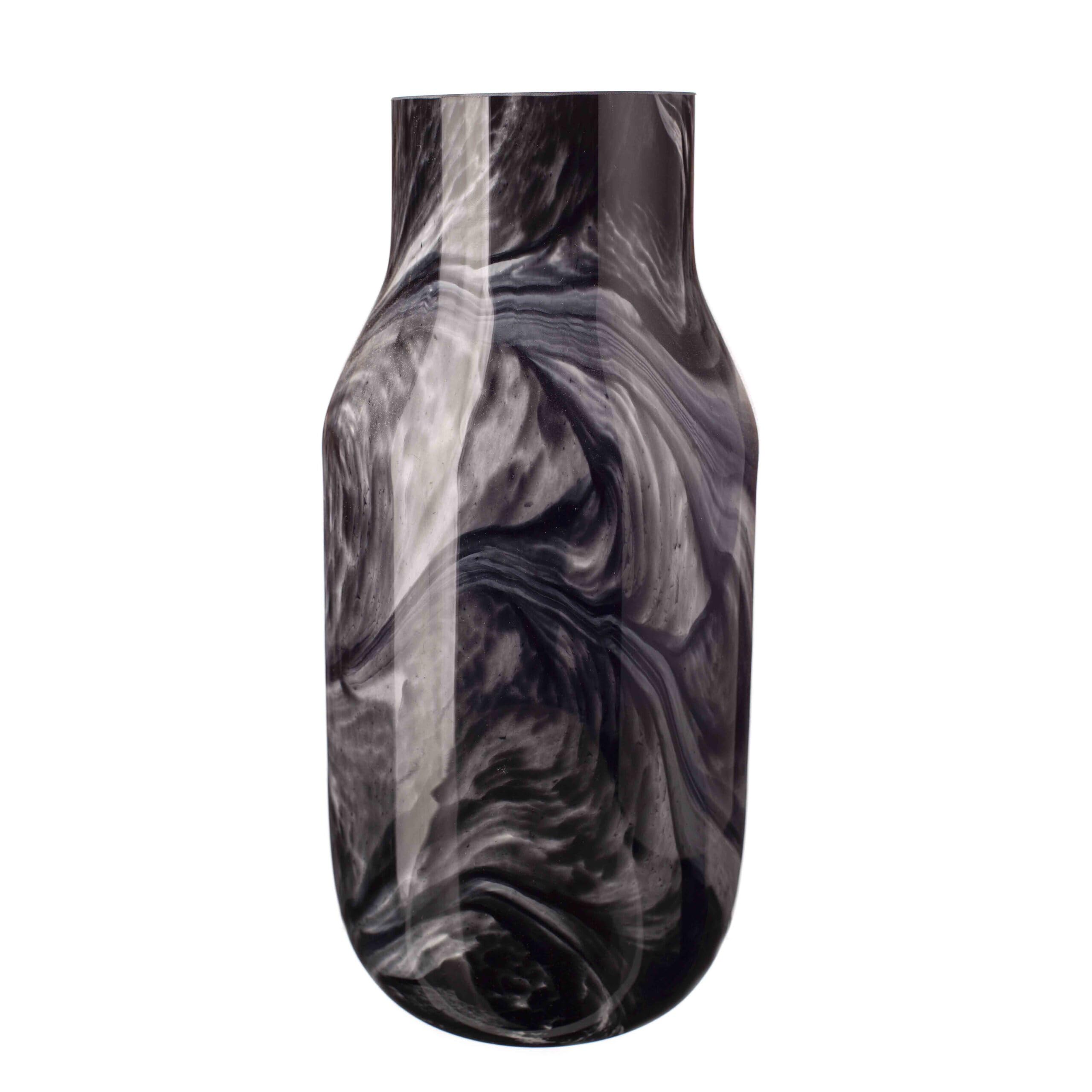 Amelia Art Glass Medium Bouquet Vase in Night Sky - Black 29 cm