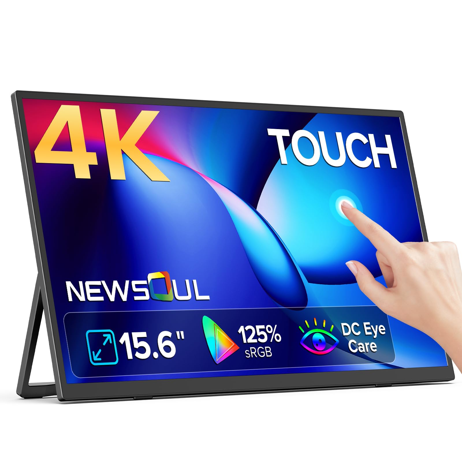 Newsoul 15.6' Touchscreen 4K Portable Monitor