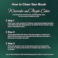 Vista 7 de Silver Brush Limited 1003 Grand Prix Filbert - Brocha para pinturas al óleo, tamaño 0, mango largo