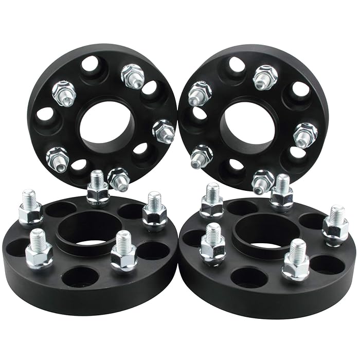 Buy DCVAMOUS 4PC Black 5x5 Hubcentric Wheel Spacers 1 Inch with 14x1.5