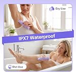 Tondeuse à bikini pour femmes, rasoir électrique 2-en-1 avec têtes doubles, lame en céramique, étanche, rechargeable, épilateur pour bikini, aisselles, jambes, visage