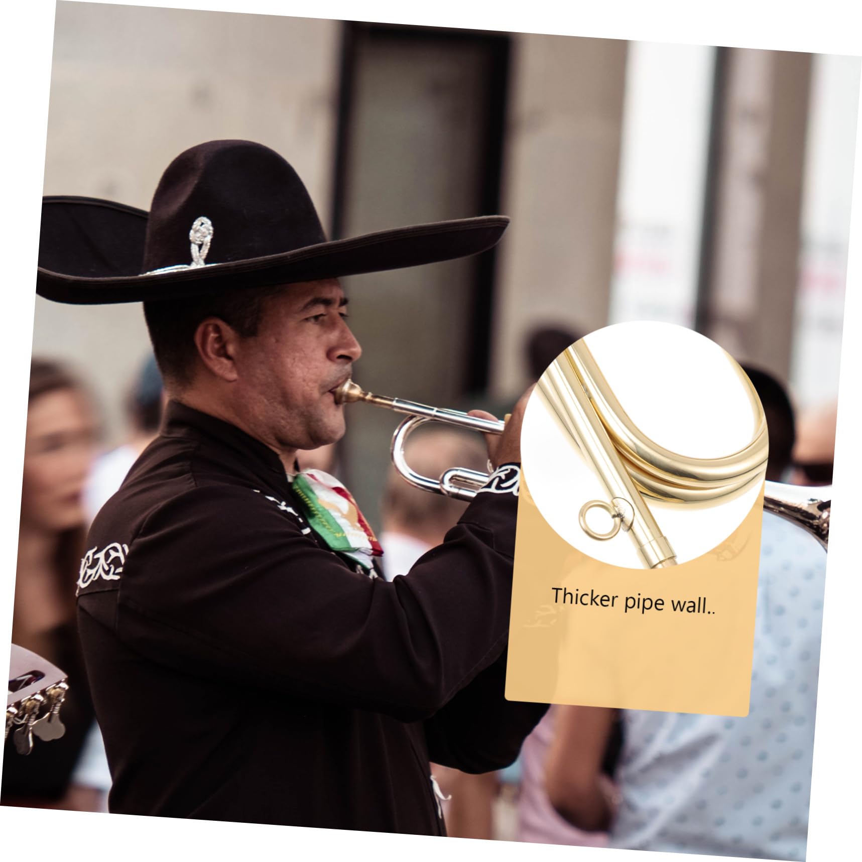 Tromba Militare come Regalo Strumento Musicale Design Creativo Colore Oro in Ottone per Ragazzi , per Scrivania per Inaugurazione Casa