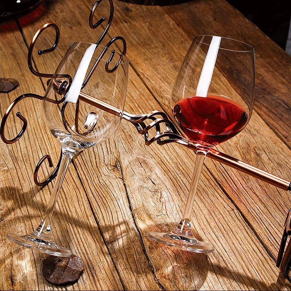 Copas de vino tinto fiables Copas de cristal transparente para degustación de vinos elegantes para fiestas de beber vasos de vino tinto Juego de 4 vasos (color: A)