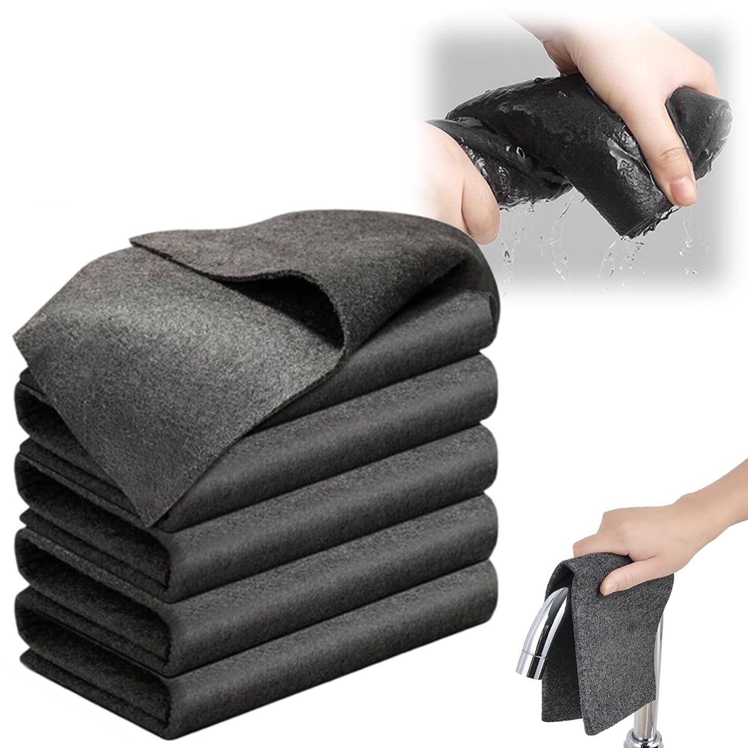 Thickened Magic Cleaning Cloth Reusable Microfiber Cleaning Cloth Streak Free for Glass Cars Windows Mirrors and Home Use