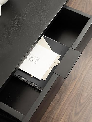 Miniatura 5 de Kate and Laurel Malone - Mesa consola moderna de madera con estante de madera, 36 x 13 x 31 pulgadas, color negro, mesa de entrada de madera de