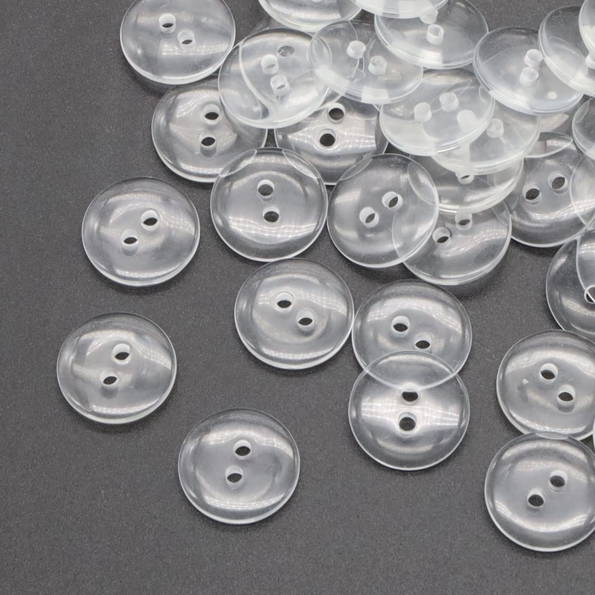 Knöpfe aus Kunstharz, 2 Löcher, zum Nähen, flache Rückseite, runde Knöpfe zum Nähen, Scrapbooking, DIY-Projekt, Nähknöpfe (11,4 mm), 1000 Stück