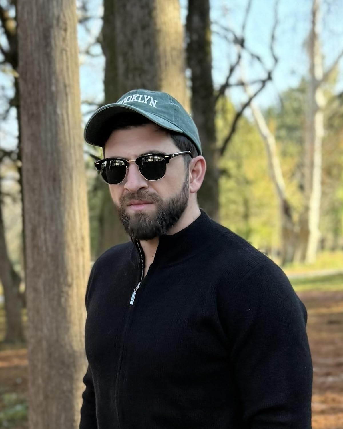 Pro Acme UV400 Semi-Rimless Square Sunglasses for Men Women - 100% Real Glass Lens,Anti-Glare for Driving - Image 7