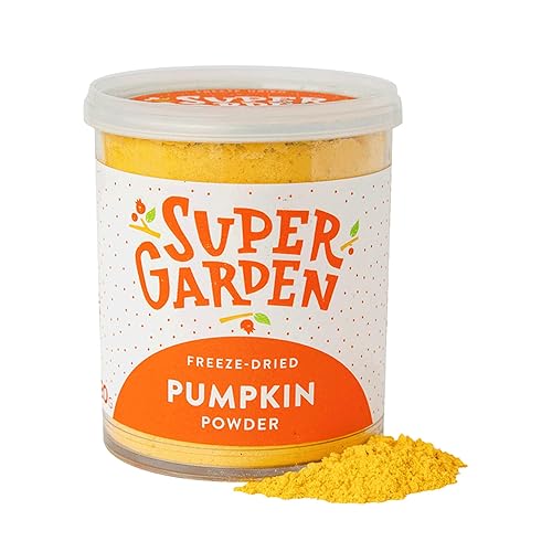 Super Garden - Polvo de calabaza liofilizado, sabroso, 100% natural, vegetal liofilizado en polvo, para batidos, postres y más, sin gluten,