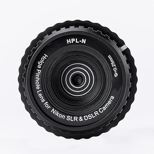 Holga HPL-N 0.010 in lente estenopeica para cámara Nikon SLR y DSLR (negro