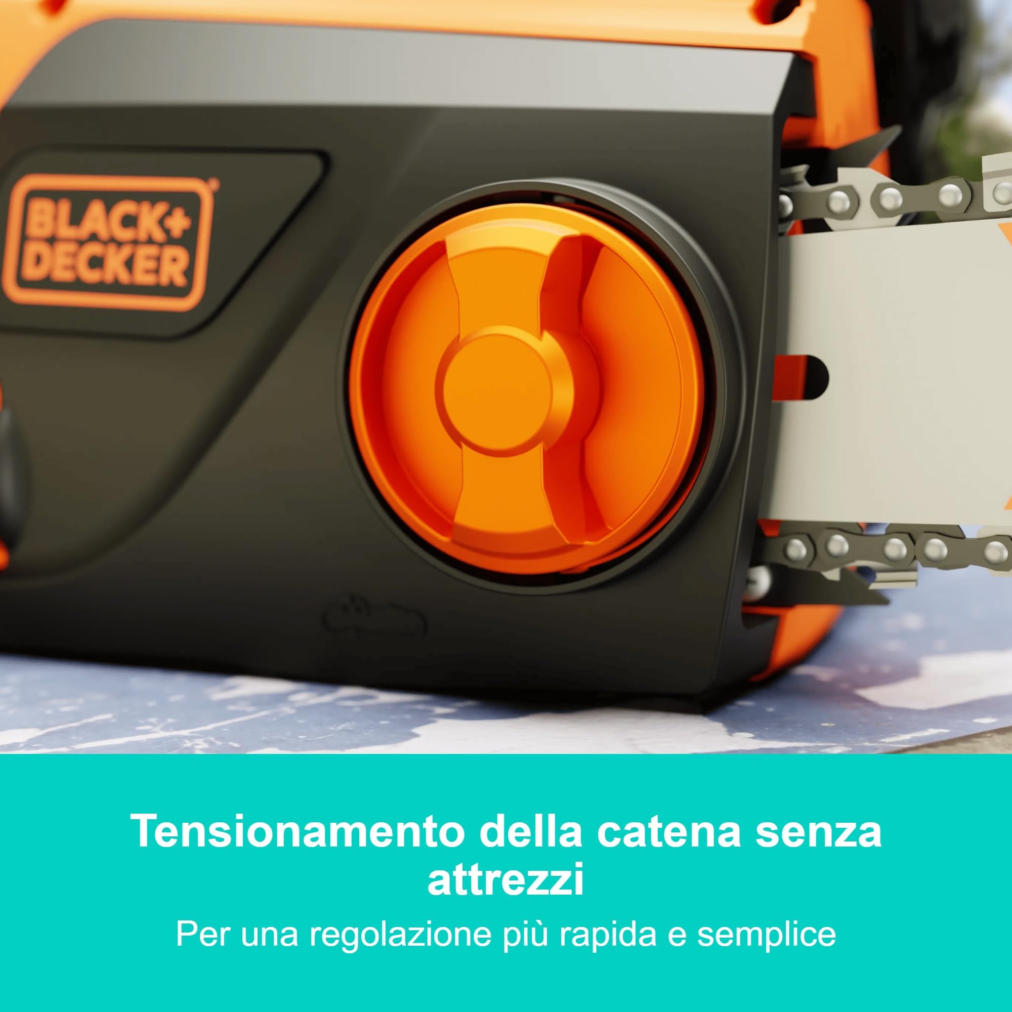 BLACK+DECKER Motosega elettrica con filo da 1800W, 35cm, con freno catena, BECS1835-QS
