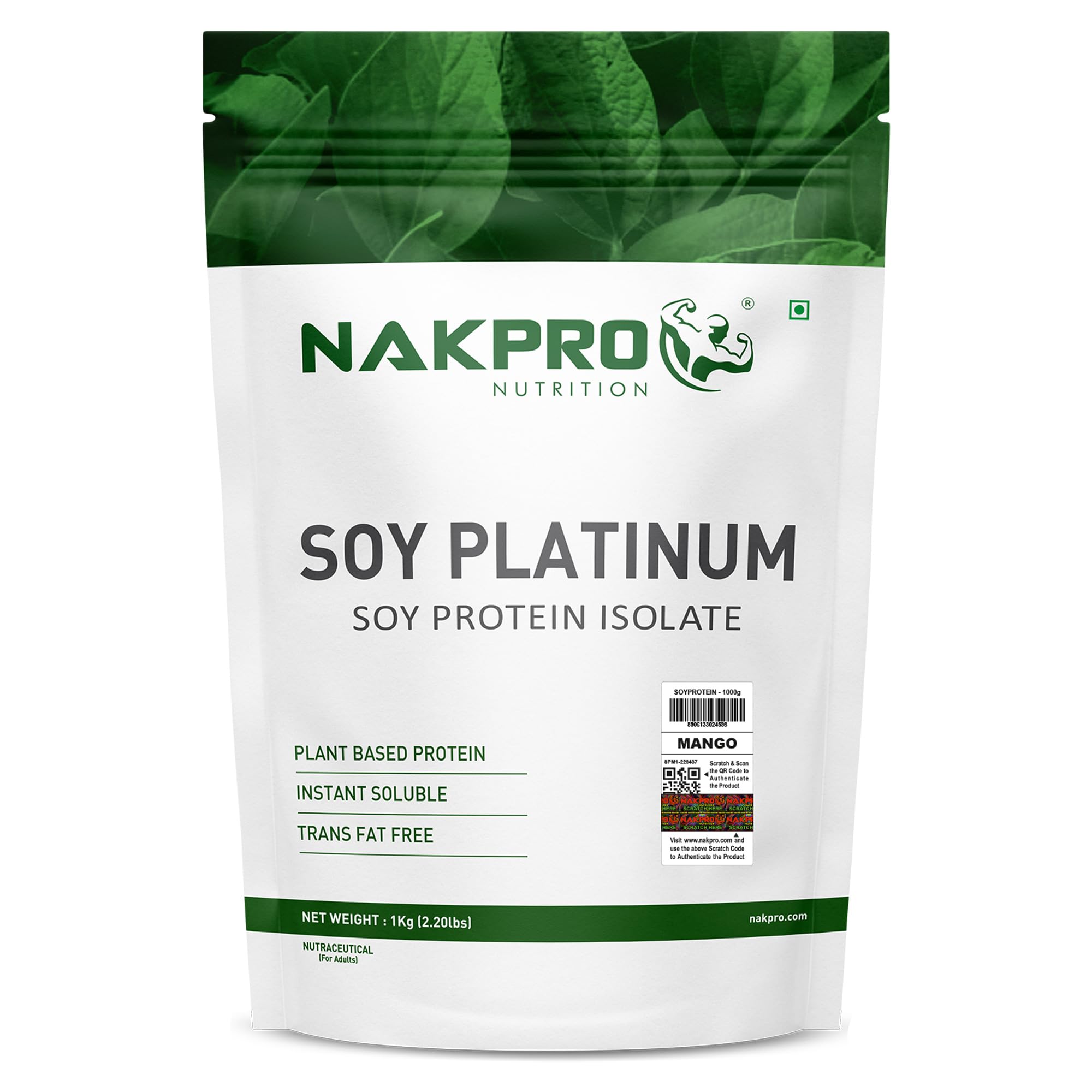 NAKPRO NUTRITION 100% Soy Protein Isolate | Chocolate - 2kg (1kg*2) | 27.87g Protein |Plant Based Protein Powder — Amazon image 12