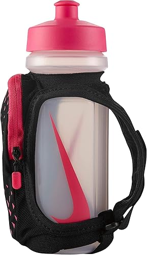 Nike Botella de mano grande 22oz NegroHyper RosaPlata Talla única