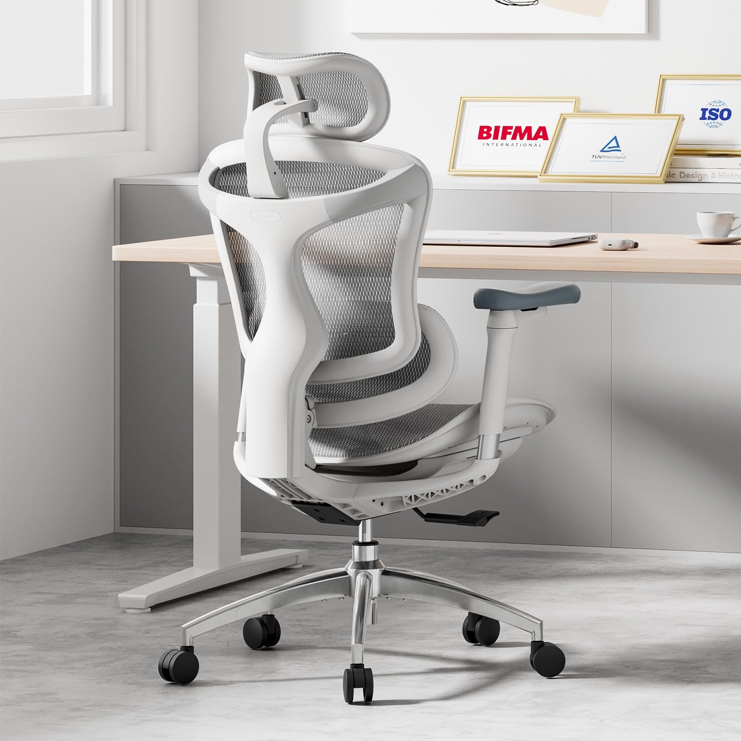 SIHOO Doro C300 Ergonomischer Bürostuhl mit ultraweichen 3D-Armlehnen, dynamischer Lordosenstütze für den Homeoffice-Stuhl, Verstellbarer Rückenlehne