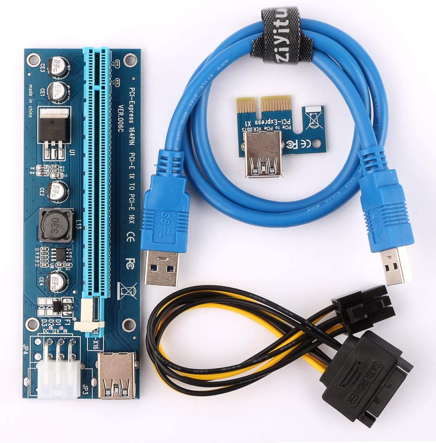 🔥 Cаѕhbасk uр tо 70% Ziyituod PCIe Riser Powered Card,GPU Risers 1X to 16X Graphics Extension for GPU Mining with 6 Pin to SATA Power Supply, 60cm USB 3.0 Extension Cable(VER006C 6PCS) 70% оƒƒ Evеrуthіng Ziyituod PCIe Riser Powered Card,GPU Risers 1X to 16X Graphics Extension for GPU Mining with 6 Pin to SATA Power Supply, 60cm USB 3.0 Extension Cable(VER006C 6PCS)