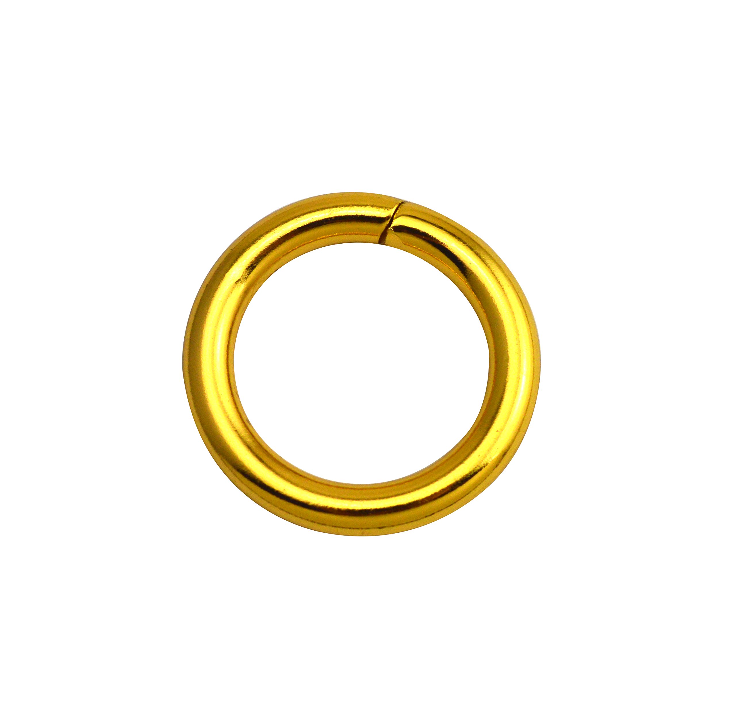 Wuuycoky Golden 2" Inner Diameter O-rings Rings Non Welded Strap Adjuster Webbing Belts Buckle Pack of 10