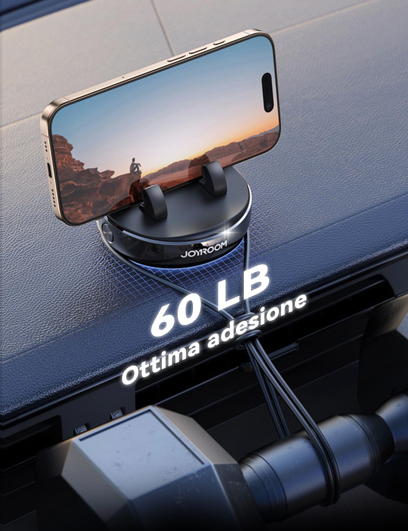 JOYROOM Porta Cellulare Auto Cruscotto, Universale Supporto Cellulare Auto compatibile con PopGrip, Antiscivolo Car Phone Holder per iPhone/Samsung/Huawei/Google/Android Smartphones