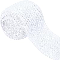 Vista 8 de GORGECRAFT Banda elástica de 5.5 yardas y 4.41 pulgadas de ancho, cinta de tela de poliéster elástica negra, diadema de ganchillo para el hogar