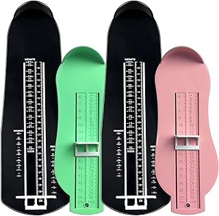 4 Pcs Shoe Size Measuring Devices Foot Measurement Device For Adults and Kids(2black+1pink+1green)