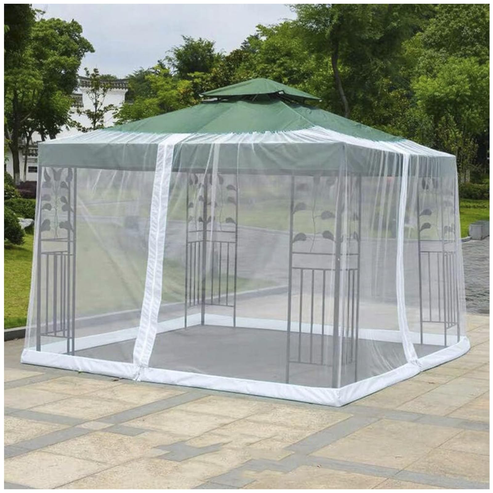 Moskitiera do pawilonu, zewnętrzna moskitiera do ogrodu, na patio, podwórko, pergola, ochrona siatki przed owadami (tylko siatka)