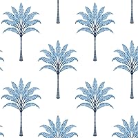 Vista 1 de NextWall Harry & Grace Montgomery - Papel tapiz para despegar y pegar de palma (lago azul)