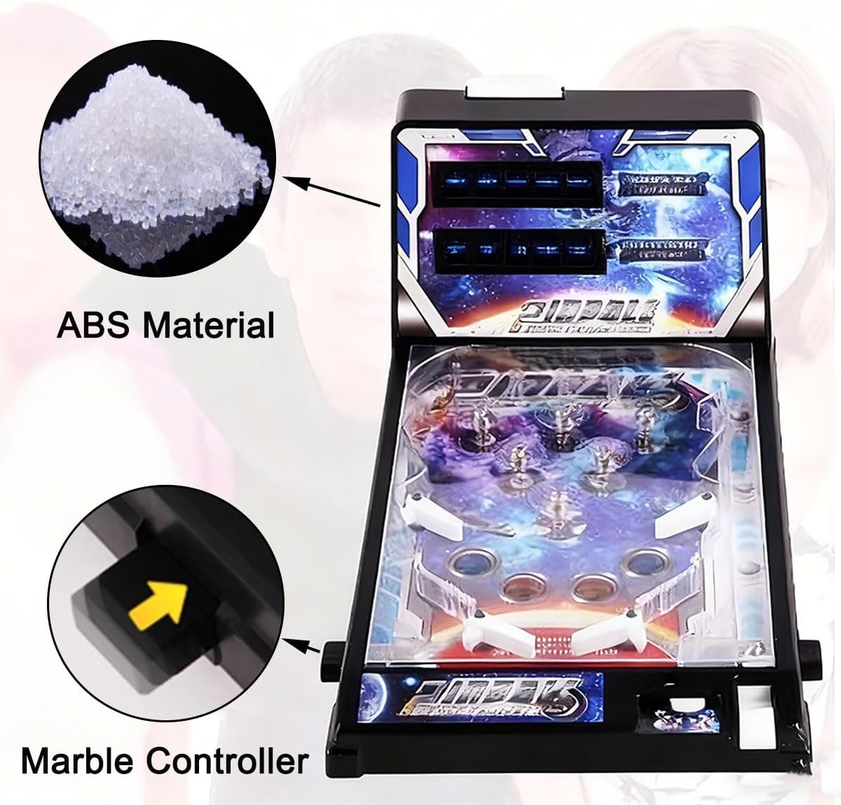 Tabletop Electronic Pinball Game, Desktop Ball Shooting Toy, Kids Mini Pinball Game Machine, Arcade Pinball Machine