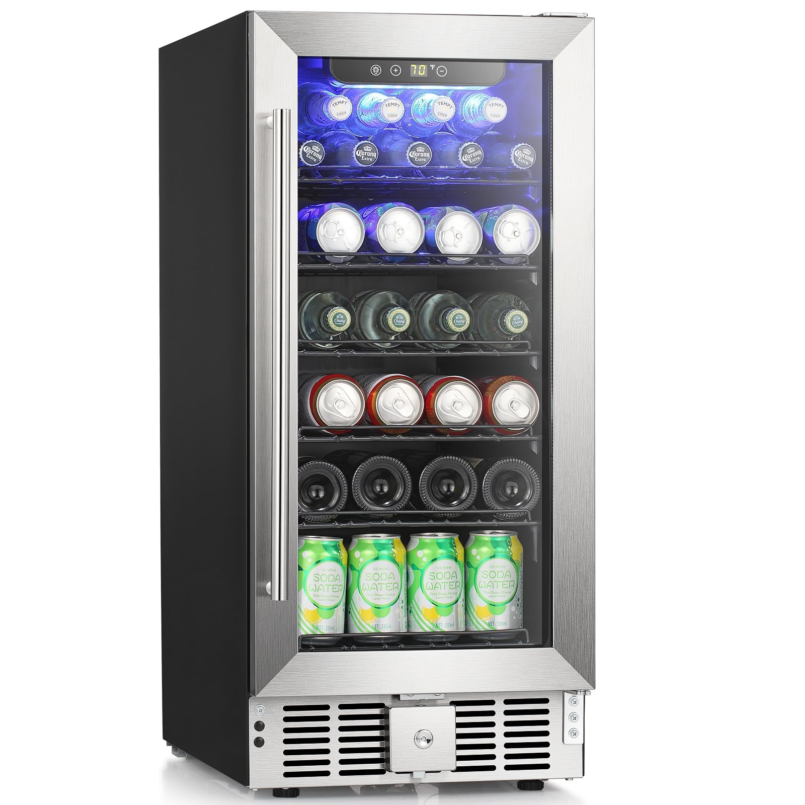 Antarctic Star 115 Can Beverage Refrigerator Cooler, 2.9 Cu.Ft, Safety Lock