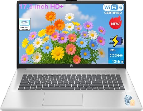 cefesfy Laptop, Created Using 17.3" FHD Laptop, Intel Core i5-1334U Up to 4.6GHz, Up to 20GB RAM, Up to 1TB SSD, Backlit Keyboard, Fingerprint, Wi-Fi 6, Windows 11, Business & Student Computer